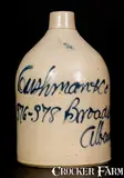 Cushman & Co., Stoneware "Cushman & Co. / Albany, NY" Script Advertising Jug, third quarter 19th century, Stoneware