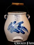 Lewis Jones, LEWIS JONES / PITTSTON PA Stoneware Batter Pail, circa 1890, Stoneware