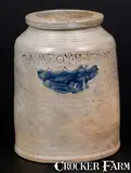 S. Amboy, Small S. AMBOY / N. JERSY Stoneware Jar att. Warne & Letts, South Amboy, NJ, early 19th century, Stoneware