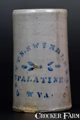 Swindler & Co., KNOTTS, SWINDLER & CO. / PALATINE, W. VA. Stoneware Canning Jar, circa 1875, Stoneware