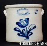 Burger & Lang, BURGER & LANG / ROCHESTER, NY Stoneware Jar with Slip-Trailed Decoration