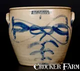 W. W. & D. Weston, W. W. & D. WESTON / ELLENVILLE, NY Stoneware Jar with Unusual Floral Decoration, circa 1848-1849, Stoneware