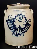 Harrington & Burger, HARRINGTON & BURGER / ROCHESTER Stoneware Lidded Jar w/ Elaborate Decoration
