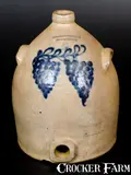 A.O. Whittemore, Rare A.O. WHITTEMORE / HAVANA, N.Y. Five-Gallon Stoneware Wine Cooler