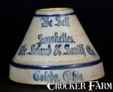 Whites Utica, Large-Sized Stoneware Match Safe with Toledo, Ohio Advertising (Whites Utica), late 19th century, Stoneware
