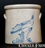 Brady & Ryan, BRADY & RYAN / ELLENVILLE, N.Y. Stoneware Bird Crock, circa 1885, Stoneware