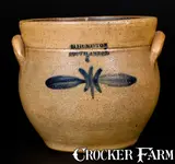 H. Humiston, Scarce H. HUMISTON / SOUTH-AMBOY One-Gallon Stoneware Jar, circa 1830, circa 1830, Stoneware