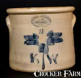 Brown Brothers, BROWN BROTHERS / HUNTINGTON, L.I. Stoneware Crock w/ "K W" Initials