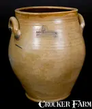 Lewis & Gardiner, LEWIS & GARDINER / HUNTINGTON, L.I. Stoneware Jar with Cobalt Decoration, circa 1827-1829, Stoneware