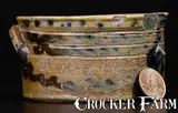 Xerxes Price, Extremely Rare "Xerxes Price / Made 1841" Inscribed Miniature Butter Crock, New Jersey origin, 1841, Stoneware