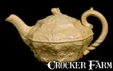 American Pottery Co., Very Rare AMERICAN POTTERY CO. / JERSEY CITY Yellowware Teapot, 1838-1845, 1838-1845, Yellowware