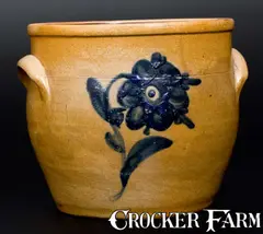 One-Gallon JACOB CAIRE / POTTERY / POUGHKEEPSIE Stoneware Jar by Jacob Caire Pottery, circa 1845, Stoneware, sold Oct 2016
