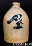 J. & E. Norton, J. & E. NORTON / BENNINGTON, VT Stoneware Jug with Fine Bird Decoration, circa 1855, Stoneware