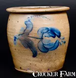 H B. Pfaltzgraff, H. B. PFALTZGRAFF / YORK, PA Stoneware Cream Jar with Floral Decoration, circa 1875, Stoneware