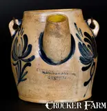 COWDEN & WILCOX / HARRISBURG, PA Stoneware Batter Pail by Cowden & Wilcox, circa 1865, Stoneware, sold Oct 2016