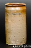 C. Crolius, Rare C. CROLIUS / MANUFACTURER / MANHATTAN-WELLS / NEW-YORK Stoneware PLUMBS Jar