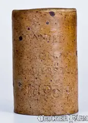 Daniel Johnson And Co., Rare DANIEL JOHNSON & CO. / LUMBER STREET / N. YORK Stoneware Oyster Jar by Thomas Commeraw, circa 1805, Stoneware
