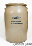 A. P. Donaghho Co, Rare 20 Gal. A. P. DONAGHHO CO / PARKERSBURG, W. Va. Stoneware Jar w/ Reversed "E", circa 1880, Stoneware