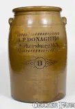 A.P. Donaghho, 8 Gal. A. P. DONAGHHO / Parkersburg, W.V. Stoneware Jar w/ Stenciled Decoration