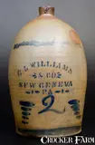 C. L. Williams & Co., 2 Gal. C. L. WILLIAMS & CO. / NEW GENEVA, PA Stoneware Jug, circa 1895, Stoneware