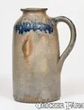 John Bell, JOHN BELL / WAYNESBORO Stoneware Handled Canning Jar w/ Sponged Cobalt Decoration, circa 1850-1880, Stoneware