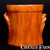 John W. Bell, JOHN W. BELL / Waynesboro, Pa. Redware Rope-Handled Tobacco Jar