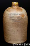 E. G. Hipsley & Co., E. G. HIPSLEY & CO. / BALTIMORE Stoneware Advertising Jug, circa 1870, Stoneware