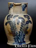 R.C.R, Fine One-and-a-Half-Gallon R.C.R. / PHILA. Stoneware Pitcher, circa 1870, Stoneware
