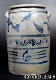 N. Cooper & Power, N. COOPER & POWER / MAYSVILLE, KY Elaborately-Decorated Jar by HAMILTON / GREENSBORO, PA, circa 1860, Stoneware