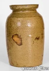 J. P Bodie, Rare Stoneware Jar Marked J. P. BODIE / MAKER, Edgefield District, SC, circa 1870, Stoneware