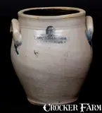 Lewis & Gardiner, 1 Gal. LEWIS & GARDINER / HUNTINGTON, L.I. Stoneware Jar with Cobalt Decoration, circa 1827-1829, Stoneware