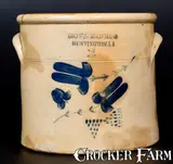 Brown Brothers, 2 Gal. BROWN BROTHERS / HUNTINGTON, L.I. Stoneware Crock with Floral Decoration
