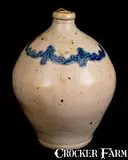 C. Crolius, 2 Gal. C. CROLIUS / MANUFACTURER / NEW-YORK Ovoid Stoneware Jug, circa 1815, Stoneware