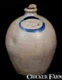 Sheppard & Morgan, New York Stoneware Advertising Jug SHEPPARD & MORGAN / DYE STUFFS / 47 FULTON ST. NY, circa 1835, Stoneware