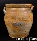 Liberty Forev, Very Rare LIBERTY FOREV / S AMBOY N JERSY Stoneware Jar, circa 1807, Stoneware