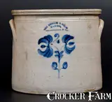 Van Schoik & Dunn, Scarce VAN SCHOIK & DUNN / Makers / Middletown Point, NJ Stoneware Crock, circa 1855, Stoneware