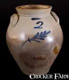 N. Clark & Co., 2 Gal. N. CLARK & CO. / MOUNT MORRIS Ovoid Stoneware Jar