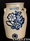 F. Stetzenmeyer &, Exceedingly Rare F. STETZENMEYER & / G. GOETZMAN / ROCHESTER. NY Stoneware Cooler, circa 1853-1860, Stoneware