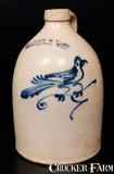 1 Gal. J. NORTON & CO. / BENNINGTON, VT Stoneware Jug with Bird Decoration by J. Norton & Co., circa 1860, Stoneware, sold Jul 2016