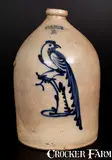 J. & E. Norton, J. & E. NORTON / BENNINGTON, VT Stoneware Pheasant-on-Stump Jug, circa 1855, Stoneware