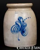 F. B. NORTON & CO. / WORCESTER, MASS Stoneware Jar with Floral Decoration by F. B. Norton & Co, circa 1870, Stoneware, sold Jul 2016