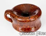 John W. Bell, Rare JOHN W. BELL / WAYNESBORO, PA Small Redware Handled Spittoon