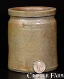 Pint-Sized JOHN BELL / WAYNESBORO Stoneware Jar by John Bell, circa 1850-1880, Stoneware, sold Jul 2016