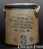 A. Conrad Monongahela Pottery, A. CONRAD / MONONGAHELA POTTERY / NEW GENEVA, PA Stoneware Crock, circa 1875, Stoneware