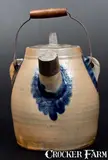 T.G. Daub, Rare T. G. DAUB / EASTON, PA Stoneware Batter Pail, late 19th century, Stoneware