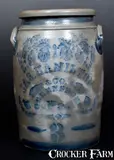 Jas. Hamilton & Co., 3 Gal. JAS. HAMILTON & CO. / GREENSBORO, Pa Stoneware Jar with Stenciled Design, circa 1875, Stoneware