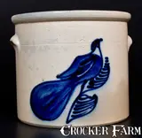 N.A. White & Son, 2 Gal. N. A. WHITE & SON / UTICA, NY Paddletail Bird Crock, circa 1885, Stoneware