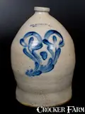 Nichols & Co., 4 Gal. SIPE, NICHOLS & CO. / Williamsport, PA Stoneware Jug with Bold Floral Decoration