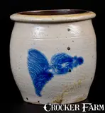 H B. Pfaltzgraff, Unusual Small-Sized H.B. PFALTZGRAFF / YORK, PA Stoneware Jar, circa 1870-89, Stoneware