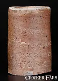 Thomas Daniell, Very Rare Small Thomas Commeraw Oyster Jar, DANIEL / JOHNSON ... LUMBER STREET / N. YORK, circa 1805, Stoneware